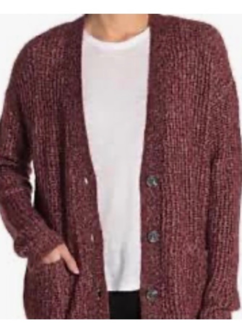 ✨Garage Burgundy Knit Cardigan - size M/L